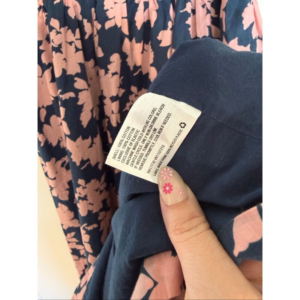 The Nines by HATCH floral smocked puff sleeve maternity dress small - Picture 4 of 7